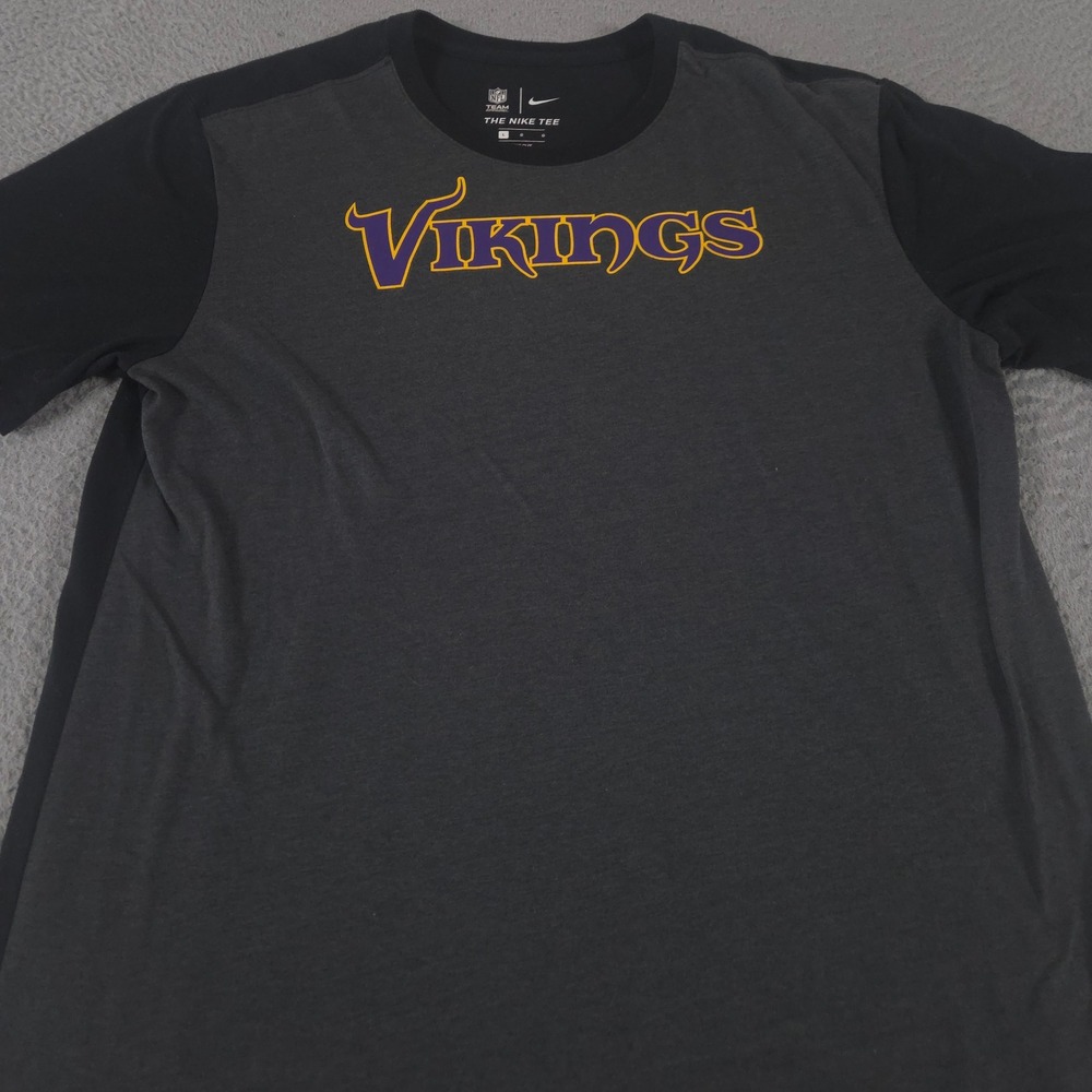 Nike Shirt Mens L Black Minnesota Vikings The Nike Tee Dri-FIT Short Sleeve NFL